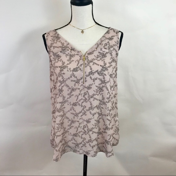 Maurices Tops - Maurice’s flows pink print tank blouse L